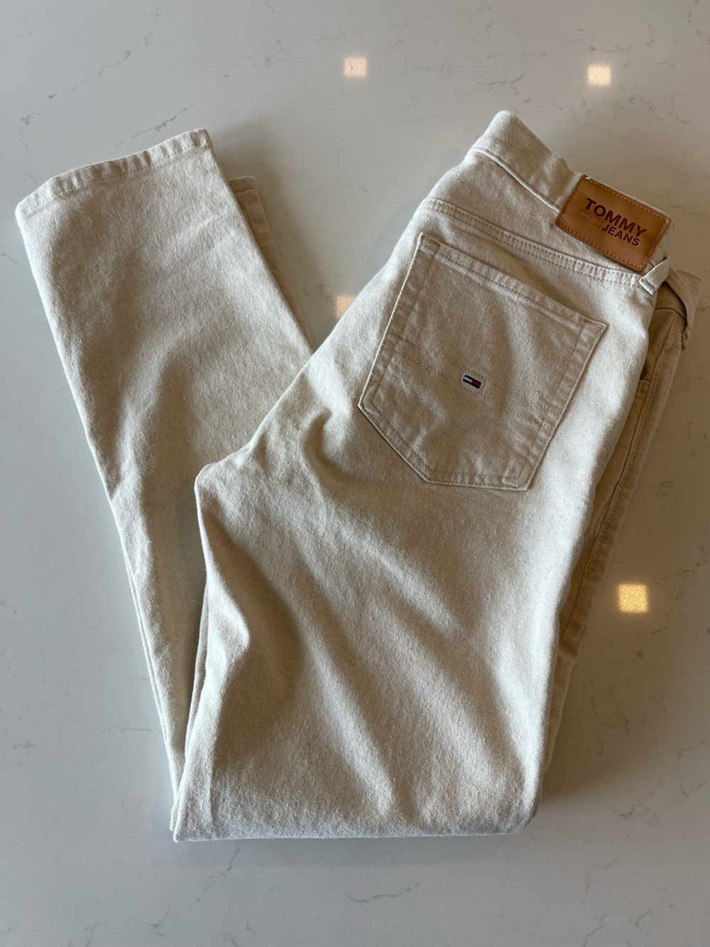 Tommy Hilfiger Men's Cream Workwear Chinos